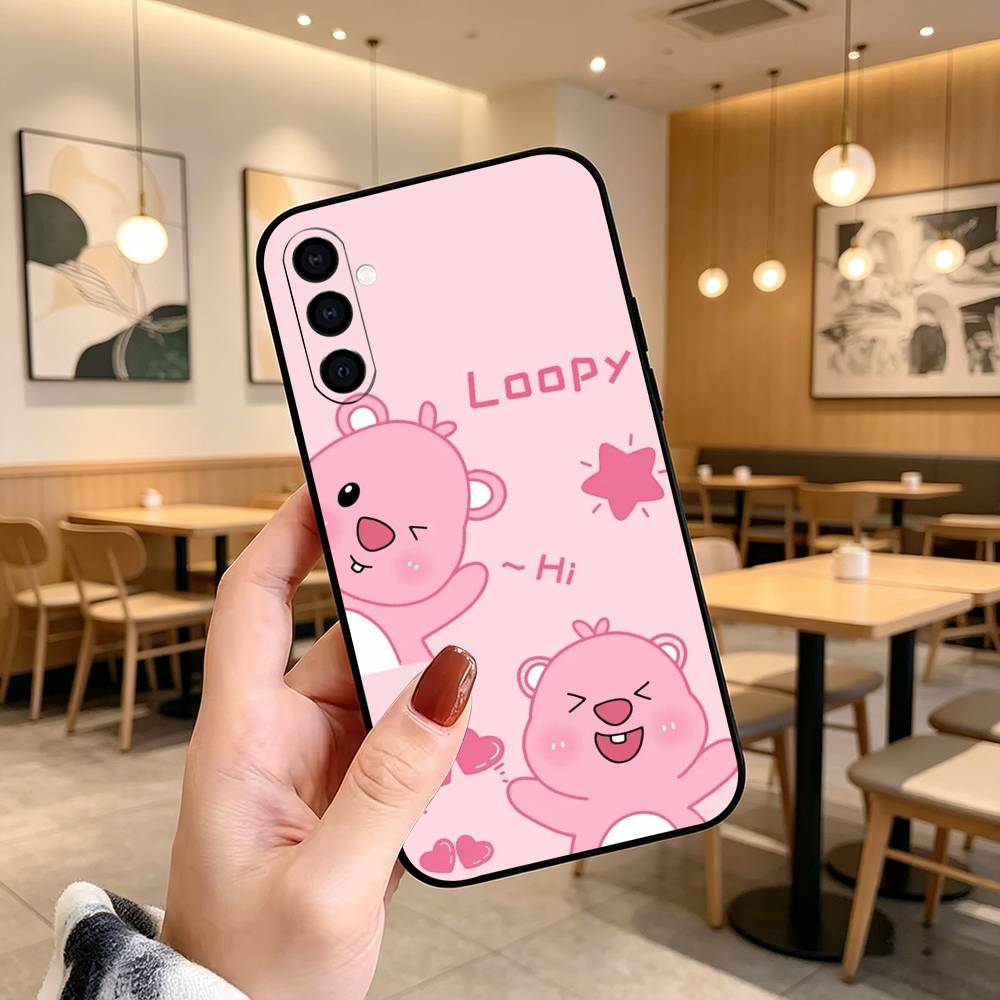 FOR C-Cute L-Loopys Gift Phone Case For Samsung Galaxy A73,A72,A71,A70,A53,A52,A51,Others Soft Black Cover