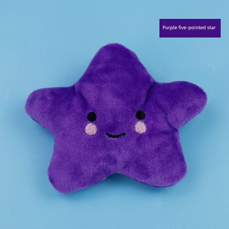 

Pet Supplies Amazon New Fruit Cartoon Puppy Toy Pet Plush Toy Dog Chew Toy Purple five-pointed star
