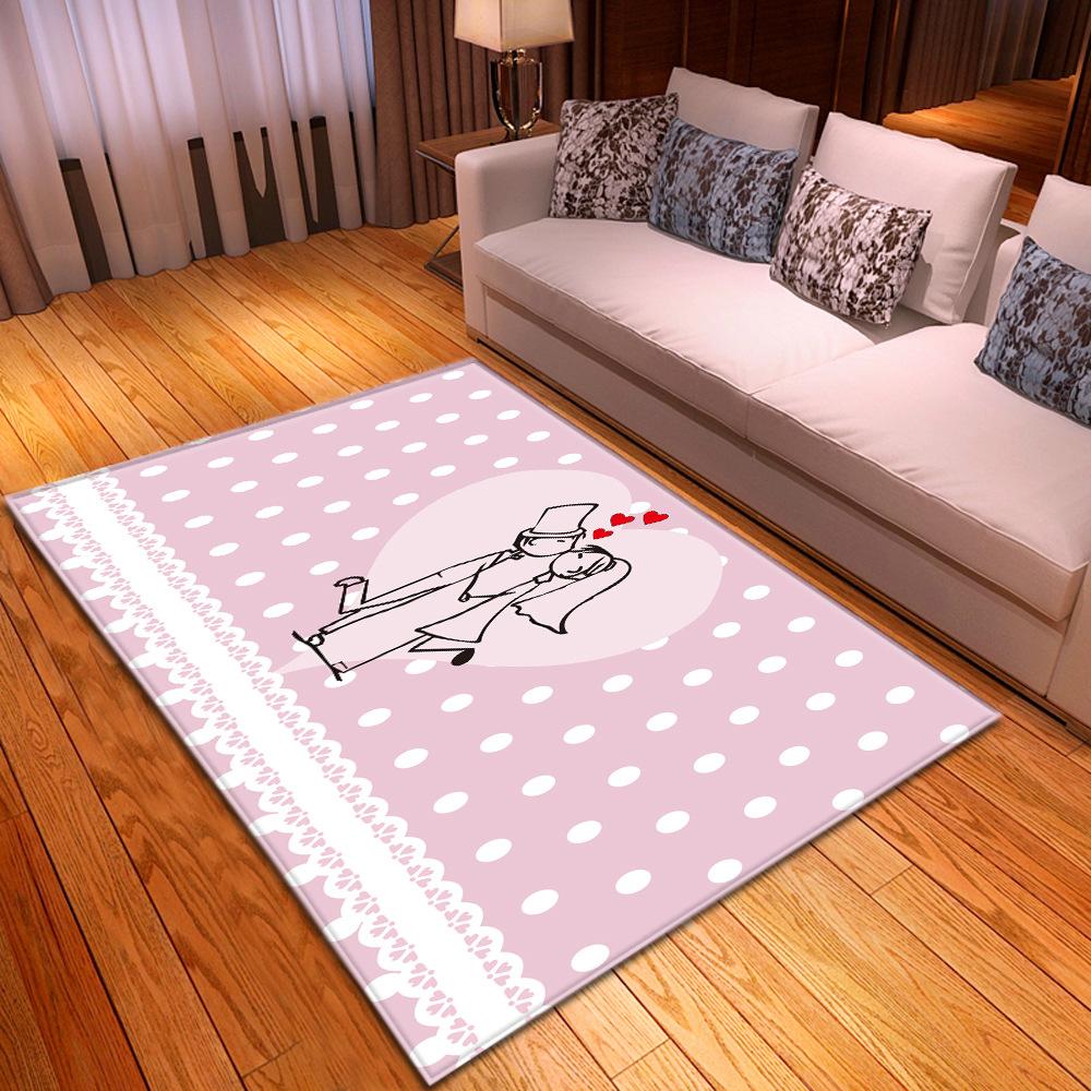 Valentine'S Day Large Carpet Simple Wind Bedroom Floor Mat