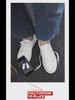 Men's Korean Fashionable White Harajuku Sneakers - Breathable, Large Size Casual Sports Shoes