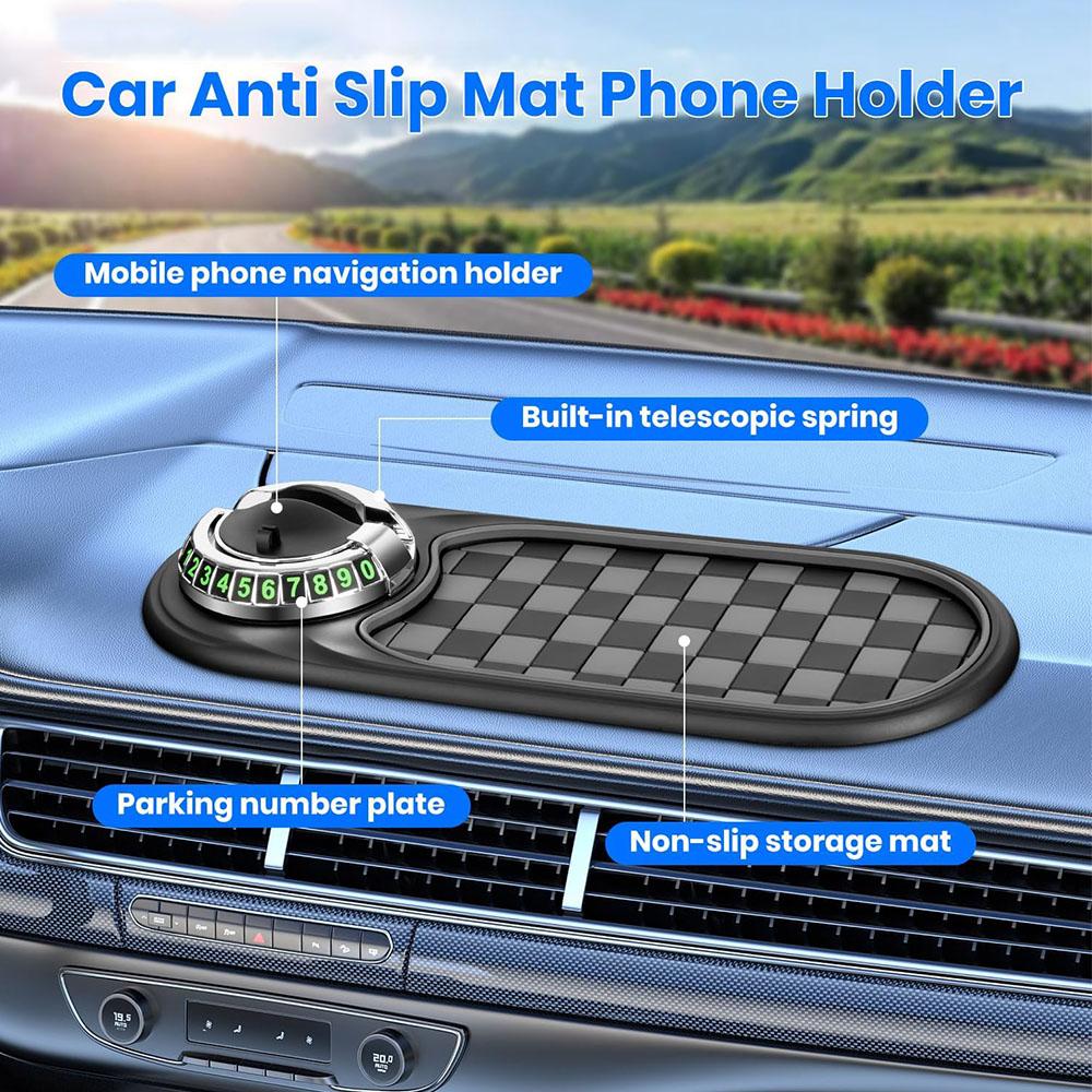 Multifunction Car Anti-Slip Mat Phone Holder For Sunglasses, Keys, Gadgets