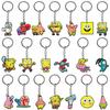 SpongeBob Soft PVC Rubber Keychain: Cute Cartoon Backpack Pendant Accessory