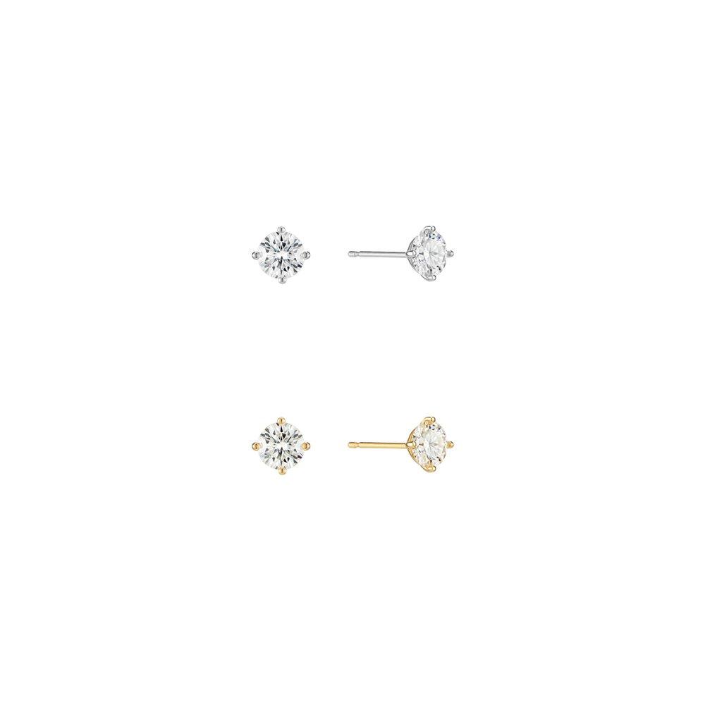 [925 Silver] 1 Carat Moissanite Earrings_De0003