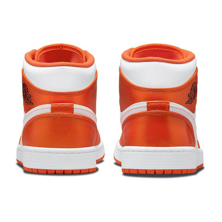 Air Jordan 1 Mid SE Electro Orange Men Sneakers Black White DM3531-800