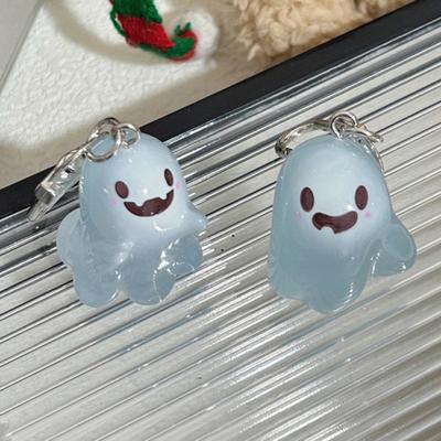 Klíčenka duch svítící ve tmě Svítící design Více výrazů Halloweenový ozdobný přívěsek na tašku