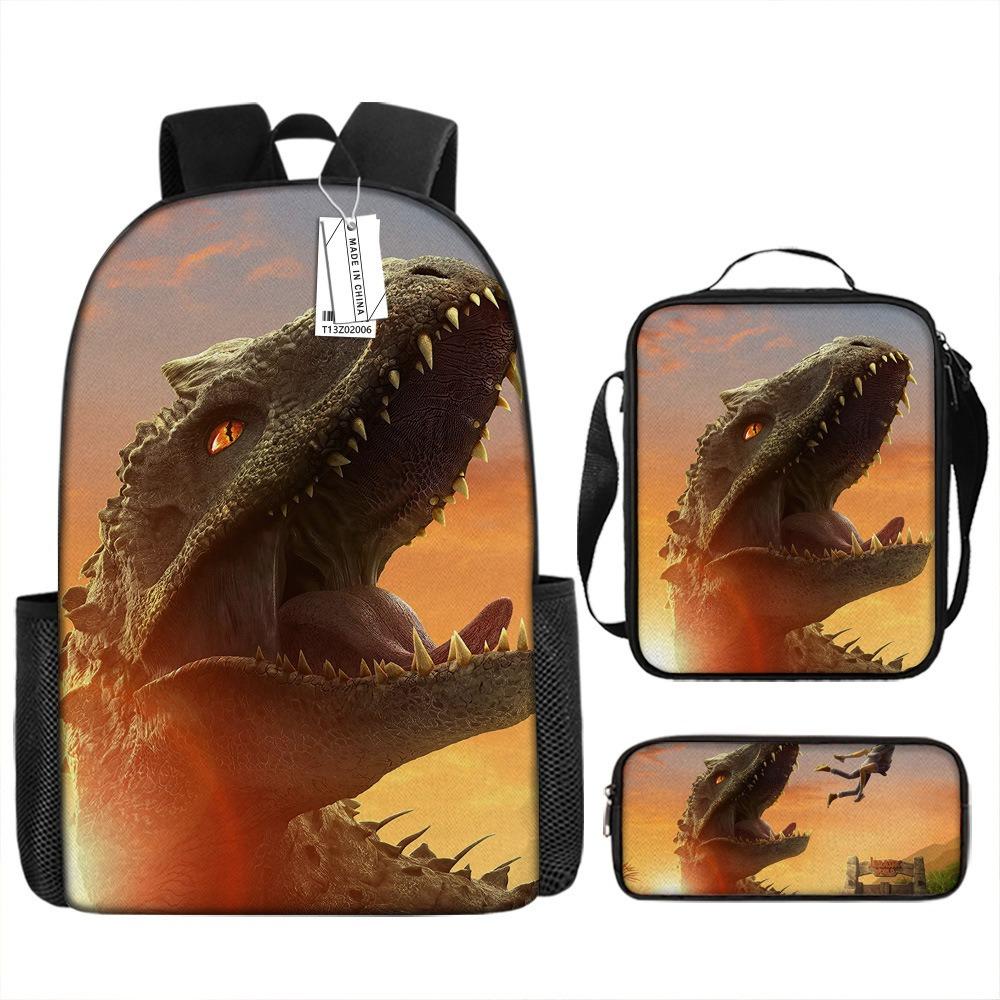 Jurassic Park Trendy Backpack European and American Retro Schoolbag Fourth Grade Bag Dinosaur Backpack
