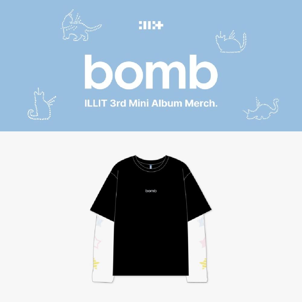 

Предзаказ ILLIT 3-й мини-альбом bomb Официальный мерч футболка с длинным рукавом