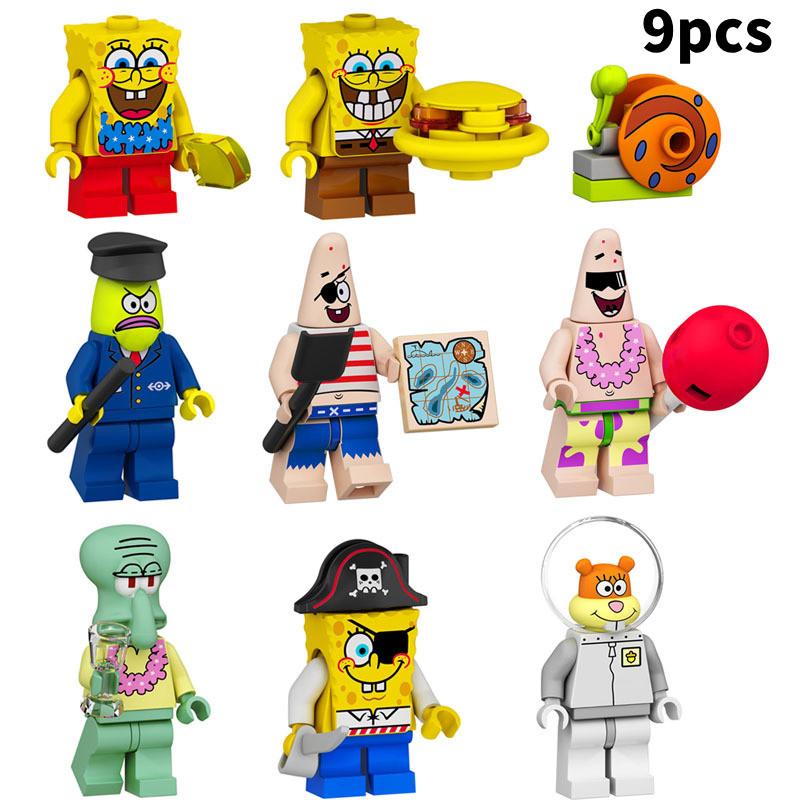Spongebob Squarepants Building Blocks Toy With Abs Plastic Small Particles For Creative Play