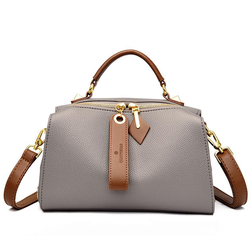 Hohe Qualität Einfarbig Leder Schulter Umhängetasche Für Frauen 2023 Luxus frauen Handtasche Designer Weibliche Messenger Tote Sac