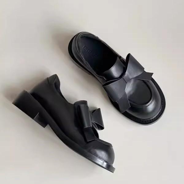 

Модные Новые Ретро Сексуальные Модные Элегантные С Неглубоким Вырезом Круглым Носком Квадратным Каблуком Толстой Подошвой Повседневные С Бантом Однотонные Женские Ботинки 35 чёрный