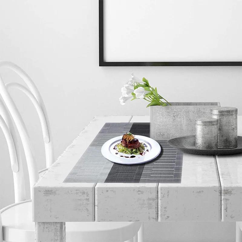 4/6/8/10Pcs Table Placemats PVC Non-slip Placemat For Dining Table Weave Mats Cup Coaster Kitchen Accessories Home Decor