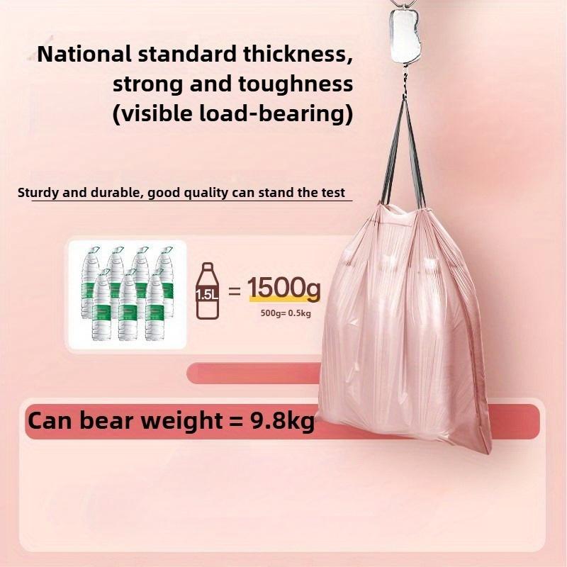 1pc of 100 Extra Thick and Durable Drawstring Garbage Bags - Multi-purpose Disposable Garbage Bags - Portable Household Waste Bags