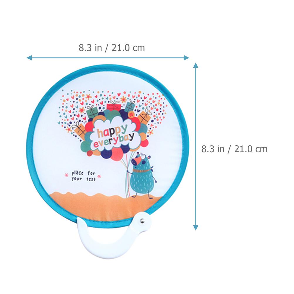 Folding Fan Small Cartoon Fans Bulk Round Hand Summer Foldable Japanese with Handle Handheld