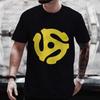 Phonograph Record Print T-shirts Spindle Adapter Dj Music Geek Funny Tshirt T-Shirt Tee Shirt UnisexLadies Youth Tops