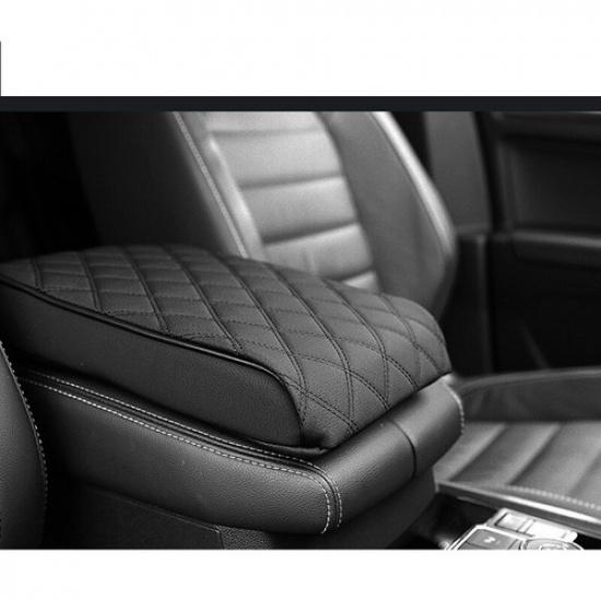 1x Car PU Armrest Cushion Cover Center Console Box Pad Protector w/Memory Cotton