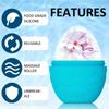 Ice Face Roller Egg-shaped Reusable Ice Mold For Face Skin Care Silicone Facial Massage Icing Tool
