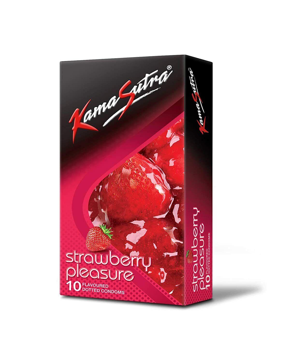 РџСЂРµР·РµСЂРІР°С‚РёРІС‹ KamaSutra СЃРѕ РІРєСѓСЃРѕРј РєР»СѓР±РЅРёРєРё Pleasure - 10 С€С‚. (РџР°РєРµС‚ РёР· 1)