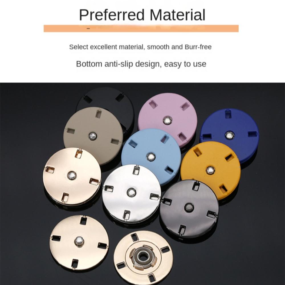 5 paar Kleding Naaien Drukknopen Onzichtbare Drukknopen Ronde Metalen Drukknopen 21mm DIY Verborgen Gesp Pak Jas Jas Tas