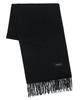 35 Cashmere Basic Wave Long BLACK 100% Scarf/Alnilam (F8)