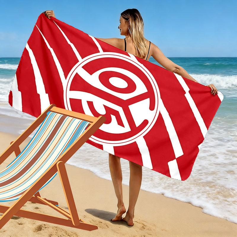Mainz Passion Print Beach Towel, Large Soft Quick Dry Towel for Beach Camping Swimming