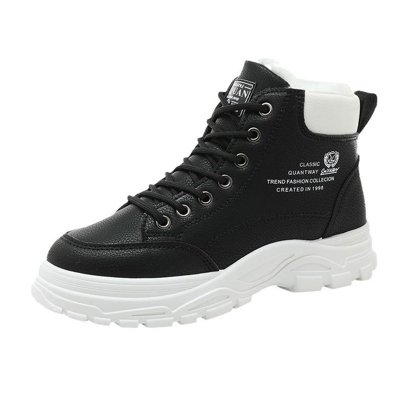 Winter Women High Top Velvet Platform Sneakers Korean Style Warm Comfortable Fashion Casual Shoes