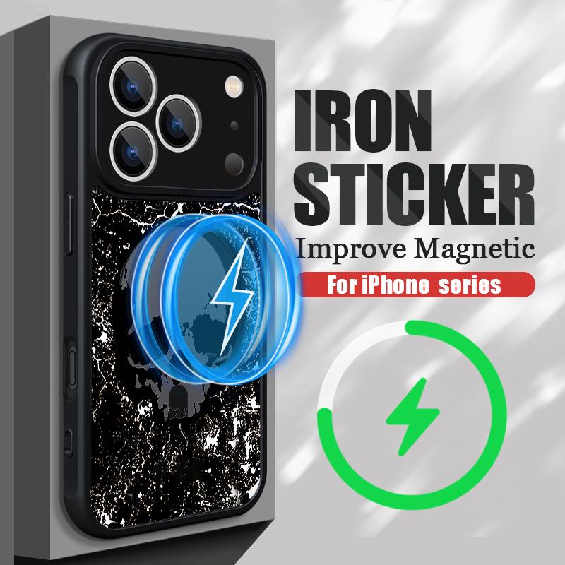 Creative Skull Pattern Magnetic Phone Case For iPhone 17e 17 16 15 14 13 Pro Max 16e 11 For Magsafe Wireless Charge Hard Cover