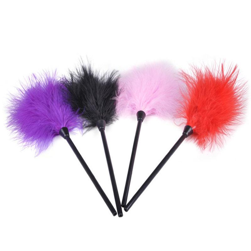 20/27cm Sex Whip Flirting Feather Spank Flogger Clit Stimulation SM Cosplay Bondage Slave Erotic Accessory Sex Toys for