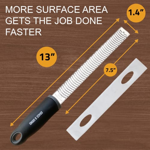 CHEFS Design ~ Premium Lemon Zester Grater with Perfectly Angle Teeth ~ Ideal for Citrus Fruits, Parmesan Cheese, Garlic, Vegetables, and Fruits (Fine
