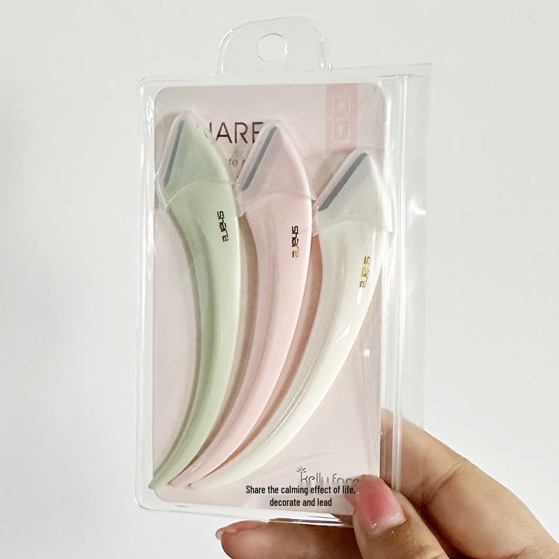 KELLY FACE Eyebrow Trimmer Set: Safety Folding Razors for Shaping & Makeup (3 Pieces).