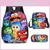Inside Out Brain Characters Kids School Backpack Set For Elementary Students