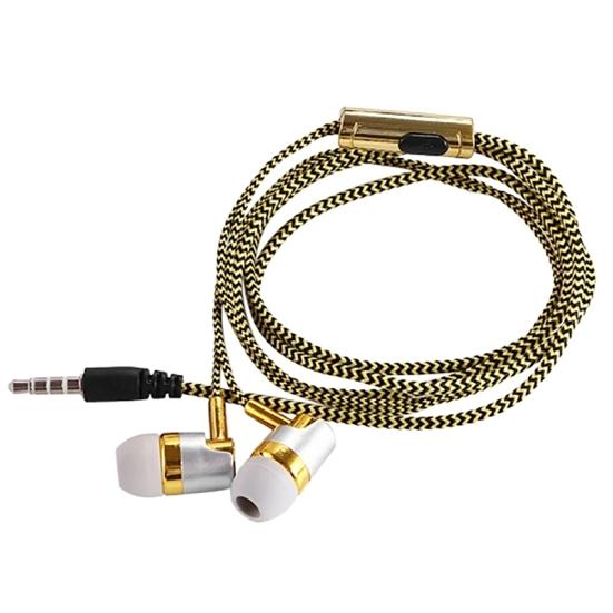 3,5 mm-es vezetékes fülbe helyezhető fülhallgató headset kihangosító sztereó zene mikrofonnal okostelefonhoz