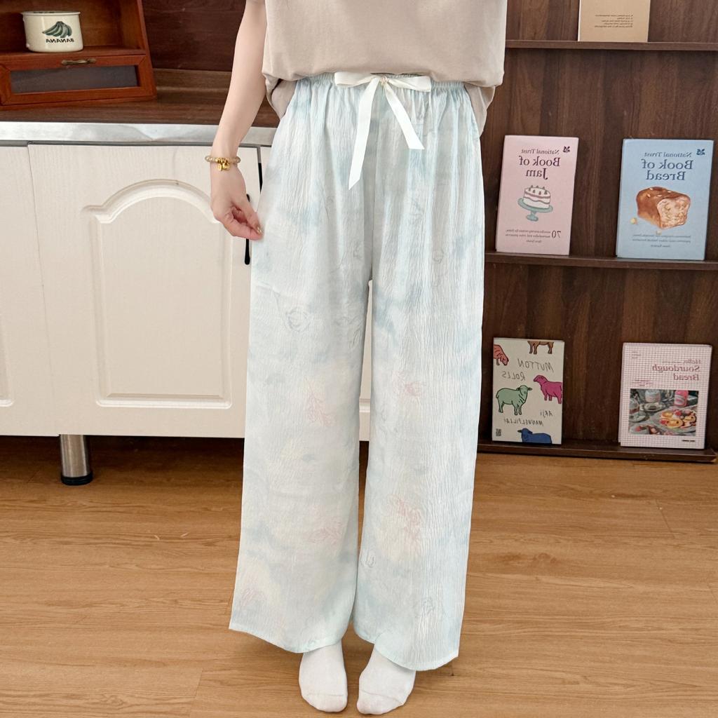 Sweet Cloud Cotton Can Be Worn Outside Cartoon Pajama Pants Loungewear Loose Thin Print Cute Korean Walking Pants Cotton Feeling