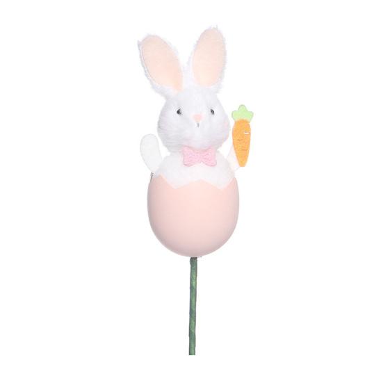 Easter Bunny Picks with Pastel Eggs DIY Floral Arrangement Decor Cute Spring Party Decoration Reusable Craft Accessories for Home Centerpiece