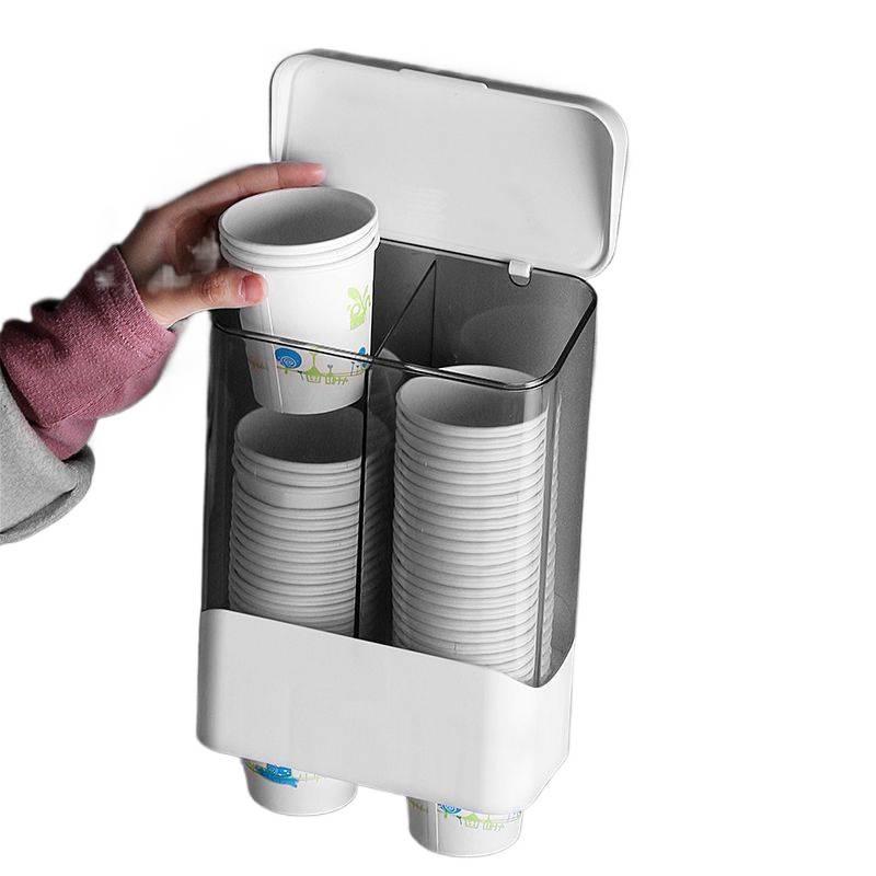 Wall-Mounted Automatic Disposable Cup Dispenser – Punch-Free Paper Cup Holder, New Model for Home Use