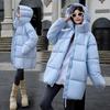 Beibei Cloud Light Luxury Hooded Down Jacket: Petite Mid-Length Puff Coat