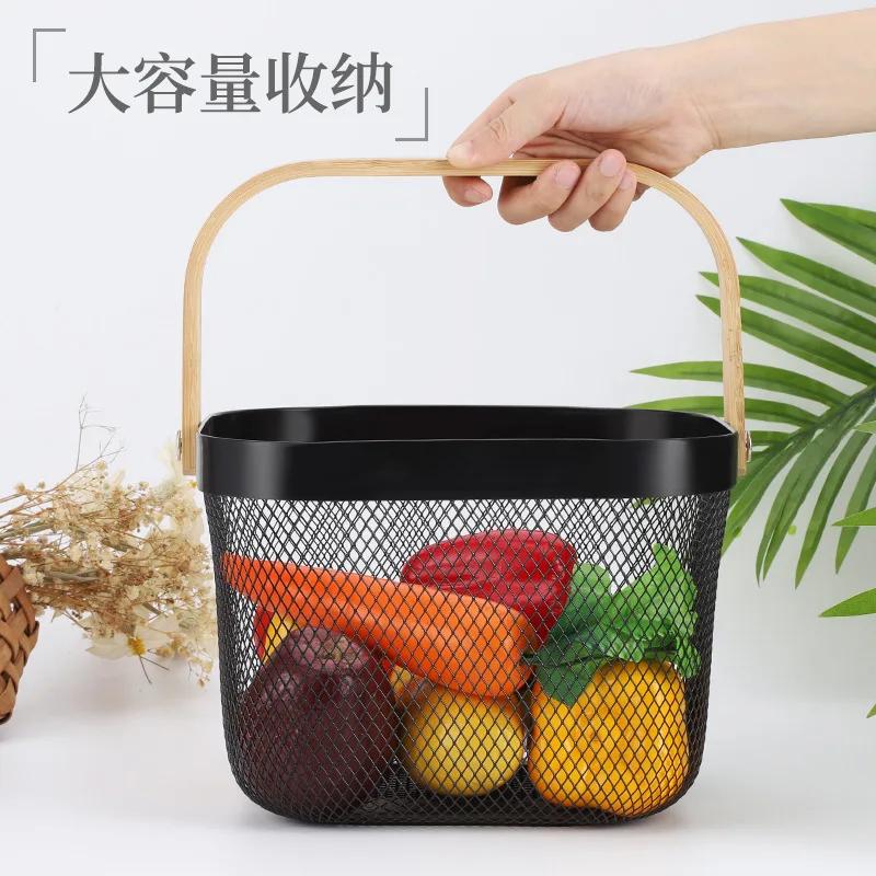 Multicolor Opcional Cesta de Frutas Criativa Portátil Cesta de Legumes Cestas Minimalistas para Armazenamento de Lanches Cesto Escorredor Itens de Cozinha
