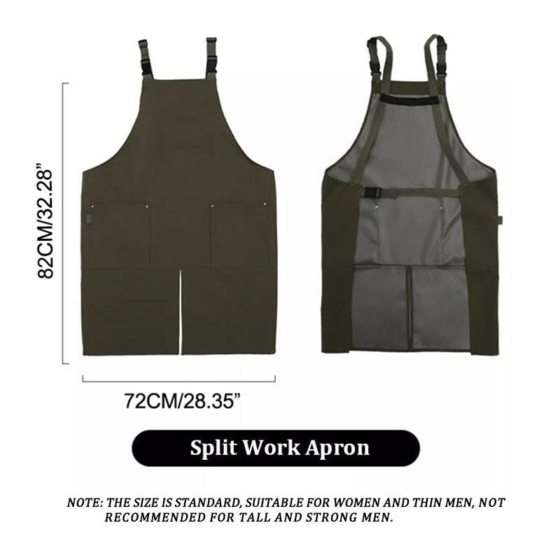 Kuchyňská Kavárna Pracovní Nepromokavá Zástěra s Kapsami a Rozparkem Vpředu pro Ženy a Muže Olejuvzdorná Zástěra pro Baristu Šéfkuchaře Číšníka