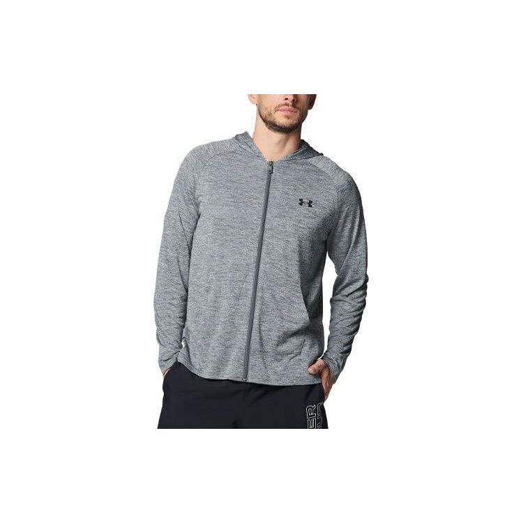 

Under Armour Мужская тренировочная толстовка UA Tech Solid Logo на молнии с капюшоном, темно-серая 1384803-012 XL