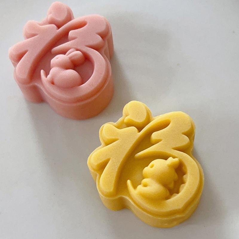 MidAutumn Festival Mooncake Makers Fu Character Moon Cake Mold Cookie Stamps DIY Hand Press Cookie Dessert Cutters