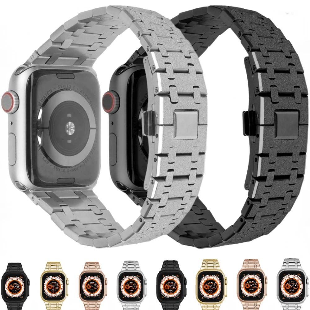 Stainless Steel Band For Apple Watch Ultra 2 49mm 46mm 45mm 44mm 42mm Metal Wristband iWatch Series 10 9 8 7 6 5 SE 4 49mm Strap