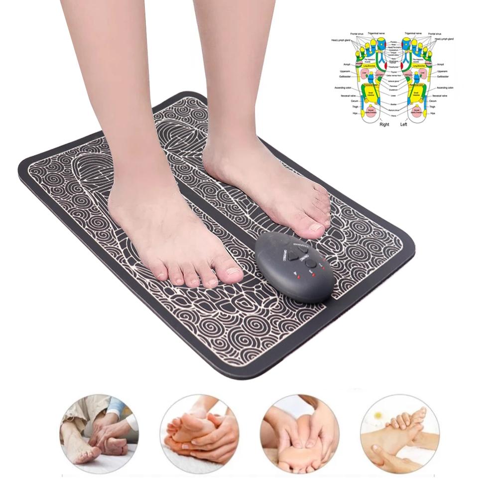 Electric EMS Foot Massager Pad Electrical Muscle Stimulation Foot Massager Foldable Massage Mat EMS121