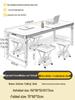 Adjustable Height Aluminum Folding Picnic Table & Chairs Set for Outdoor Camping & BBQ