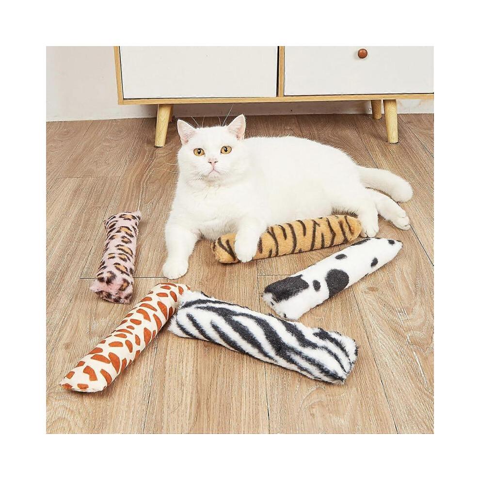 5pcs Cat Toy Plush Filled Pillow Teething Grinding Play Kitten Chew Pillow Interactive Pet Cat Biting Resistant Toy