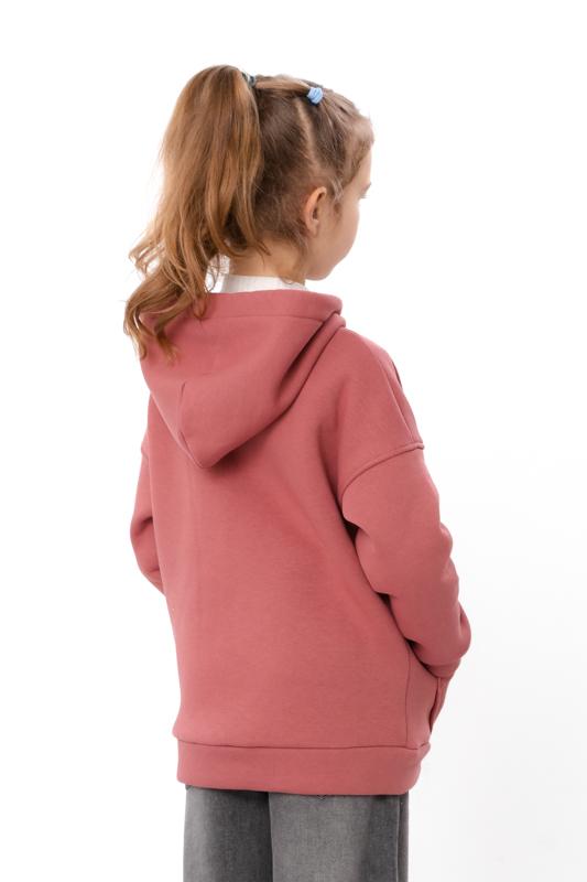 Kız Çocuk Sıcak Fermuarlı Kapüşonlu Sweatshirt – Sade Günlük Giyim, Kış 6395-025-5 HC