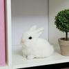 Realistic Rabbit Figurine Lively Easters Bunnies Stuffe Farm Animal Plush Rabbit Statue Spring Home Decors Photo Props