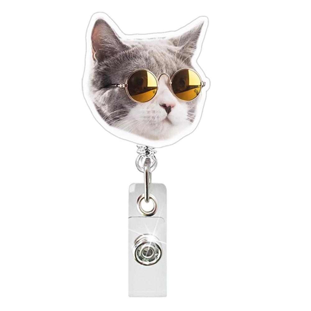 Lanyard Memes Badge Reels Retractable Name Tag Holder Fashion Cat Keychain
