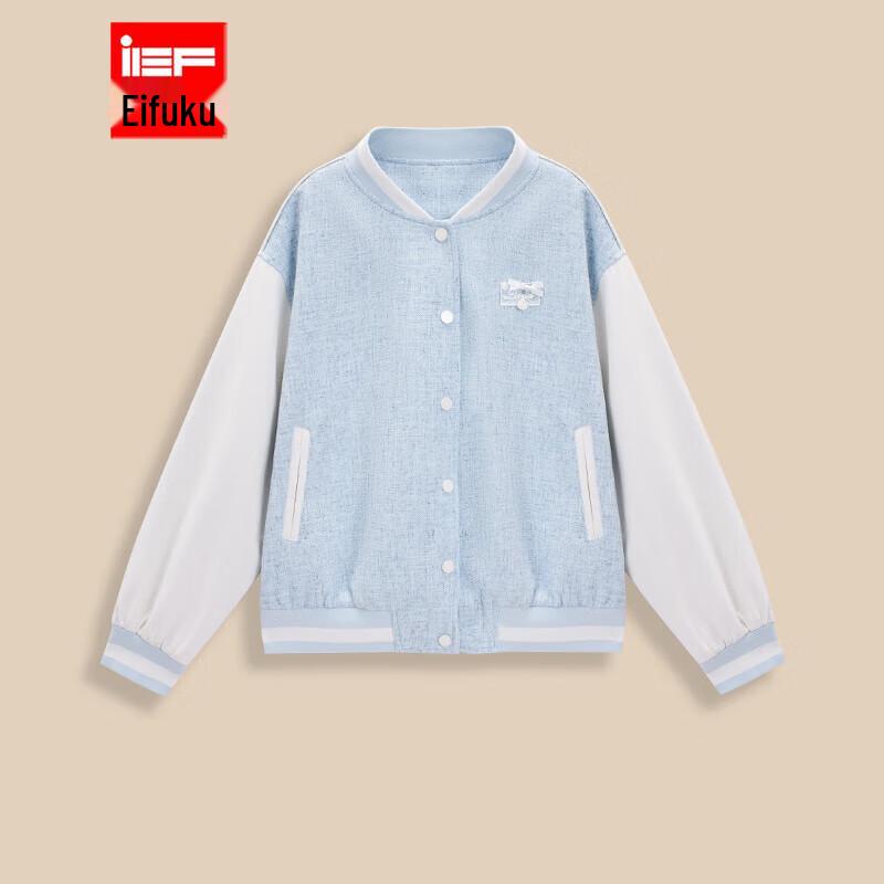 

Куртка бомбер IEF 2025 Осень Корейский колор-блок One Size