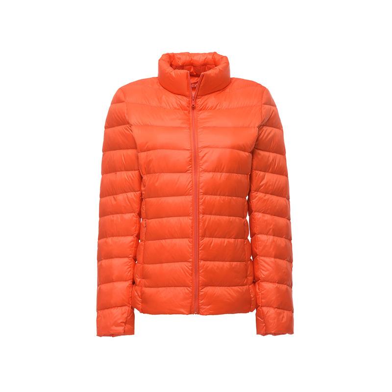 Autumn and Winter New Light and Thin Down Jacket Women's Stand-up Collar Slim-fitting Short Fattened and Enlarged Down Jacket