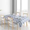 Blue And White Tablecloth Vintage Floral Dining Table Cover Washable Rectangular Table Linens Home Decor Kitchen Party Tabletop