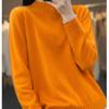 Half High Collar Base Autumn Knitted Sweater for Women Fashion Long Sleeve Loose Winter Pullovers Sweaters Women Casual Solid Ladies Knitwears 25656
